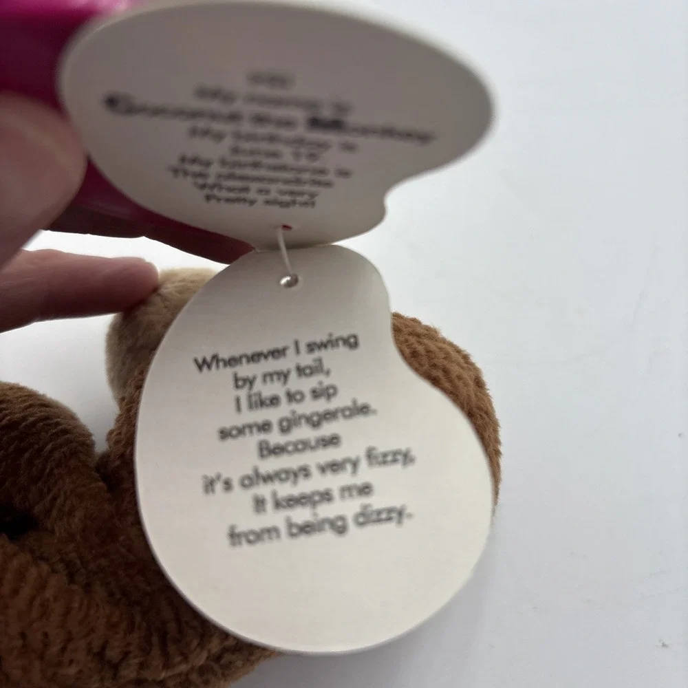 Vintage 1999 Avon Full O Beans June Coconut The Monkey Stuffed Plush Beanie Doll
